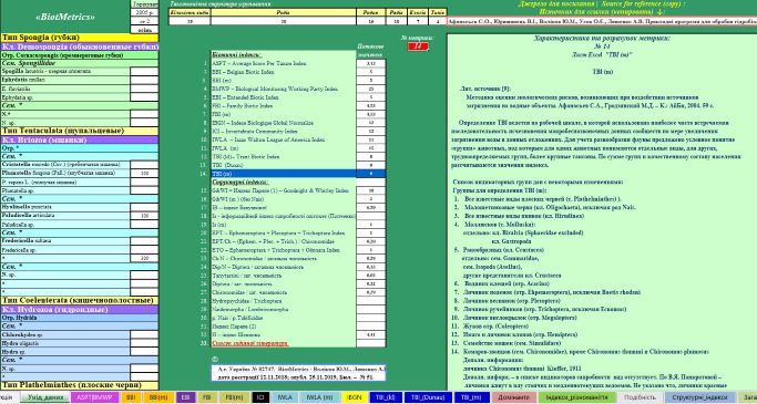 BiotMetrics — program screenshot